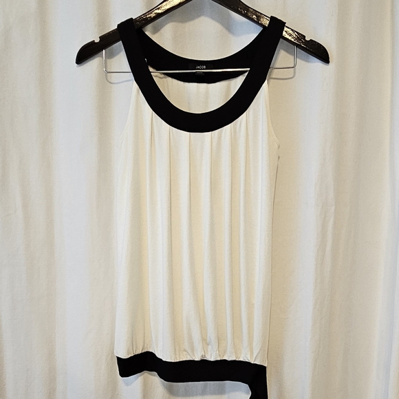 🇨🇦 JACOB White & Black Tank Top - Picture 3 of 12